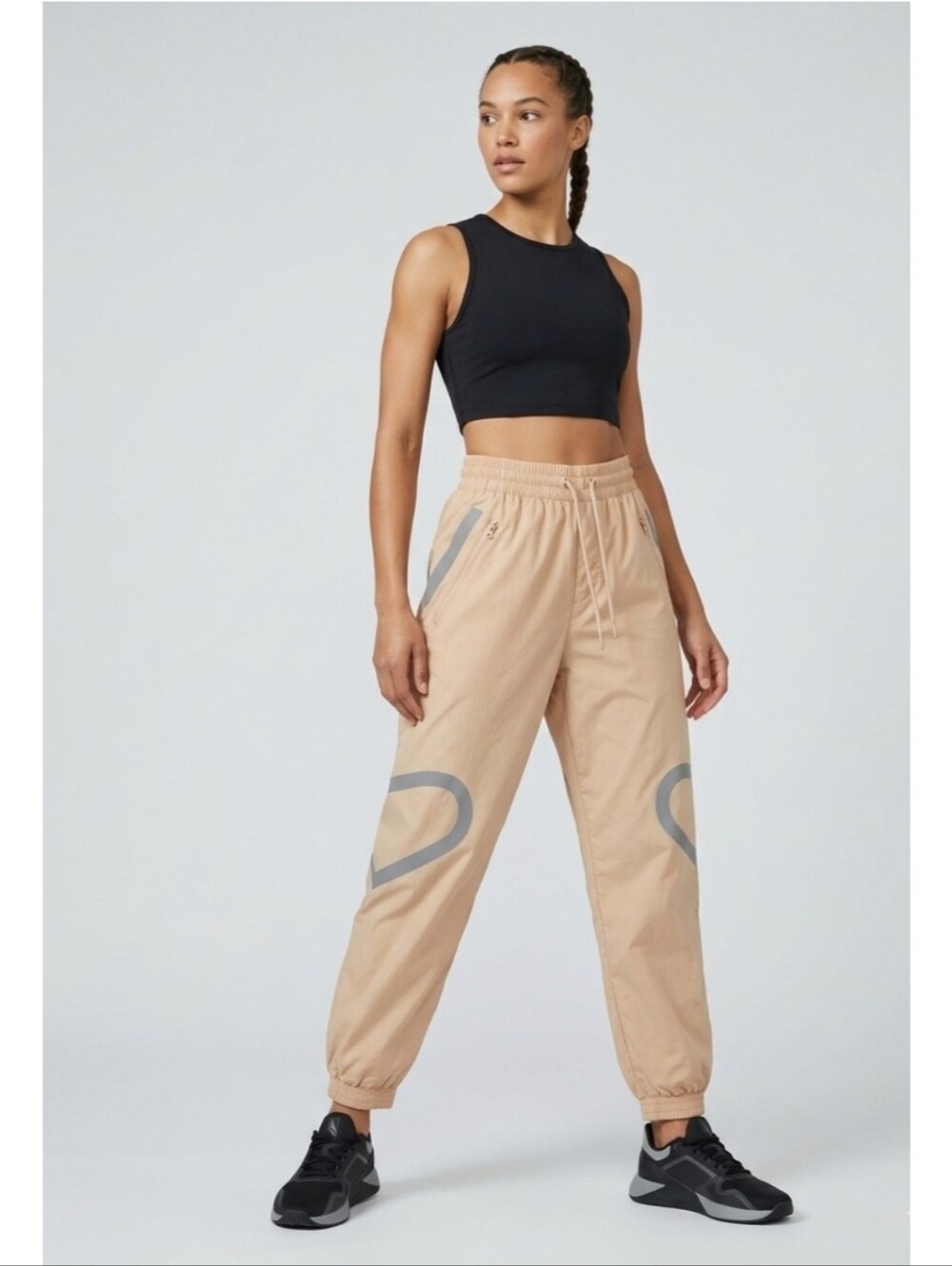 adidas by Stella McCartney ASMC Woven Track Pants in Salmon Nude Beige